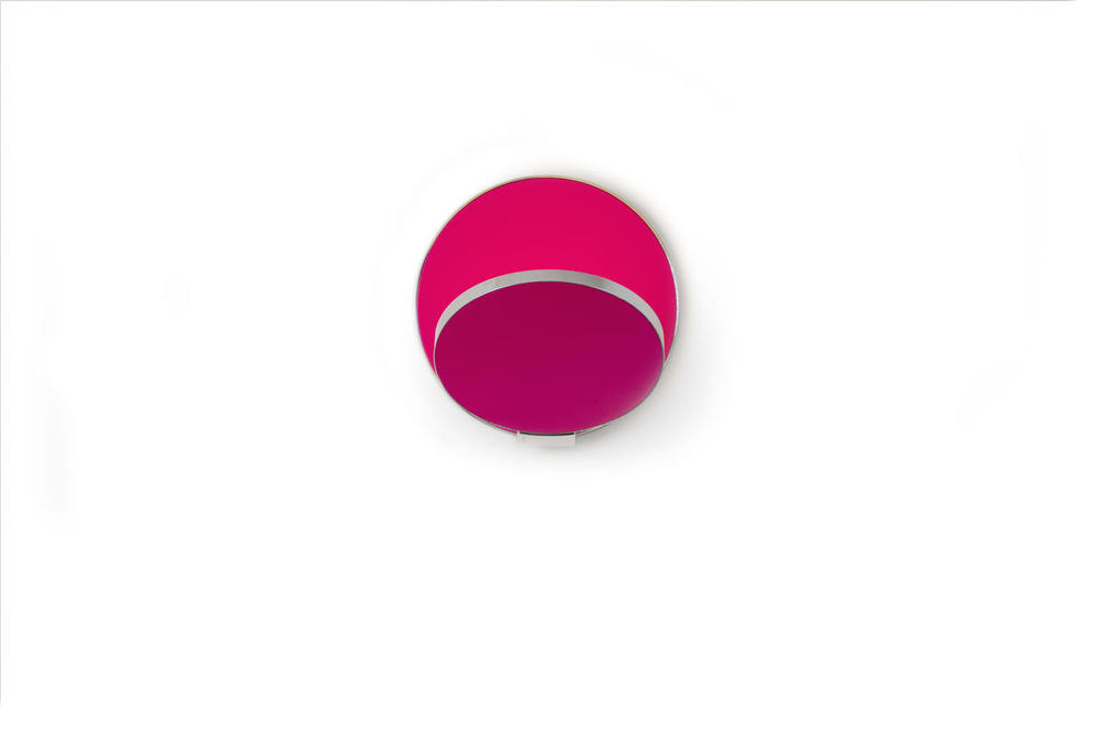 Gravy Wall Sconce - Chrome body, Matte Hot Pink plates - Plug-in